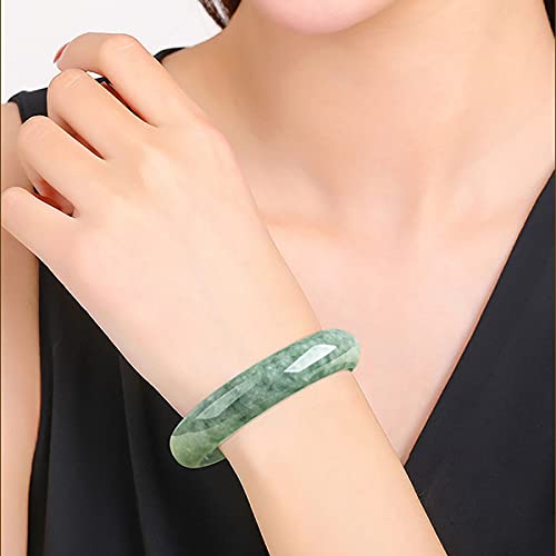 WZFANJIJ Jade-Armband-Armband für Frauen-Retro- chinesische Art natürliche grüne Jade-Armband,53-54mm Cover