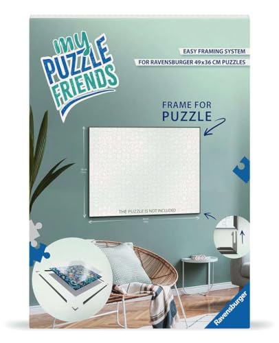 Ravensburger - Puzzle Frame Accessorio, Cornice per Puzzle 500 Pezzi, Quadro da Incorniciare, Idea Regalo per Lei o Lui, Copertura in Plastica, 49x36 cm