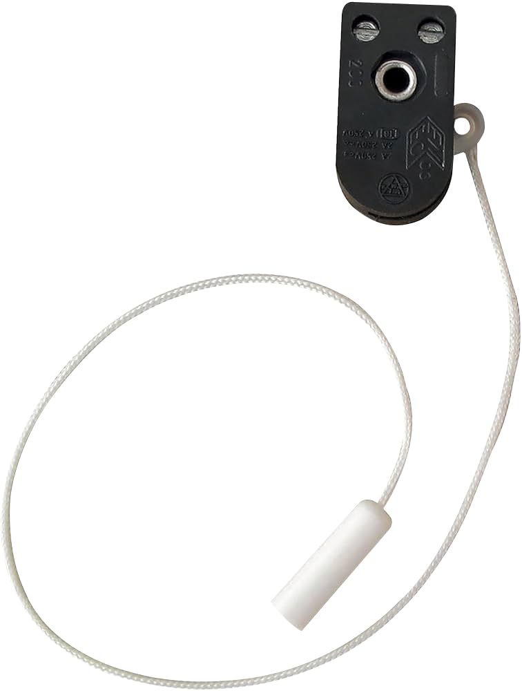 Kopp Black 191700084 Built-In Pull Switch, 1-Pole, 250V, 2A