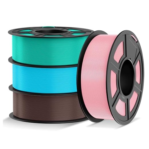 TECBEARS PLA Plus Filament 1.75mm Bundle, PLA+ 3D Printer Filament 4kg, Dimensional Accuracy +/- 0.02 mm, 4 Pack 1kg Spool(Mint Green, Sky Blue, Chocolate, Sakura Pink)
