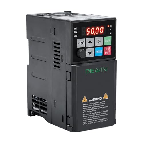 DewinLVD Convertidor de frecuencia VFD, 220 V, 2,2 kW, convertidor de frecuencia monofásico, entrada de 3 fases, salida de 220 V para controlar la velocidad del motor