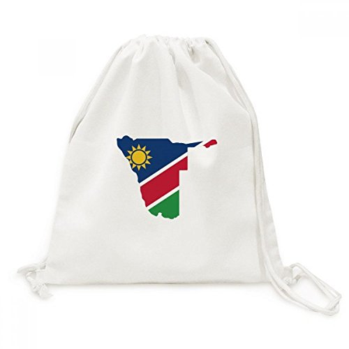 Sac à dos cordon en toile pour voyage et randonnée carte de Namibie