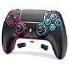 AFMVV Wireless Controller for PS5 with RGB LED,TURBO, Dual Vibration, 6 Axis Gyro Sensor, Touchpad, Ergonomic for Playstation 5 Controller, Compatible with PlayStation 5/PC/Mac/ios/Android/Steam