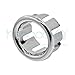 Produktbild KNOPPO® Waschbecken Überlauf Abdeckung, Überlaufblende - Ring (in 6 verschiedene Design-Modelle) chrom