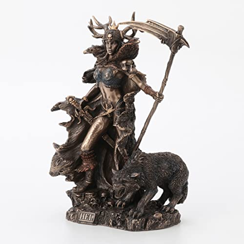 Estatua Hel Diosa Nórdica del Inframundo Bronce 10.4 pulg miniatura 2