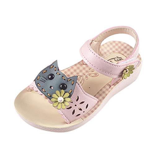 Berimaterry Sandalias niña Verano Zapatillas Zapatos Planos de Chicas Flor niñas Calzado Zapatos de Vestir Zapatos Princesa Sandalias de Playa Crystal Chicas Zapatos para bebé