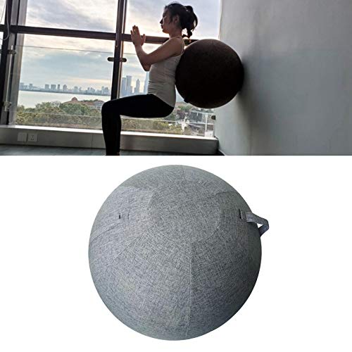 Tongina Cotton Blend 75cm Protective Cover for Sitting Ball Chair, Exercise Ball, Yoga Pilates Balls Protection Skin Wrap Accessories - Navy Blue - Thumbnail 4