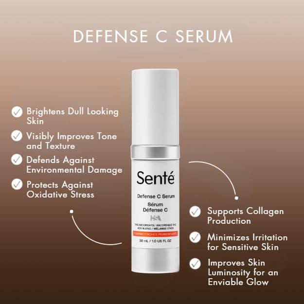 Senté Defense C Serum | Vitamin C Serum for Sensitive Skin | Helps Improve Tone, Texture & Radiance | Antioxidant-Rich Formula | 1 Fl Oz - Image 4