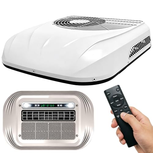 HNBYLMM Autocaravana Aire Acondicionado, Techo Aire Acondicionado Caravana 12V/24V con Calefacción y Refrigeración, Bajo Consumo y Ultra Silencioso, para Camiones, Campers, Caravanas Cool-12V