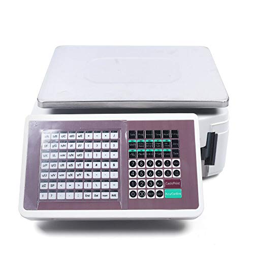 Báscula comercial digital 110V con impresora térmica miniatura 6