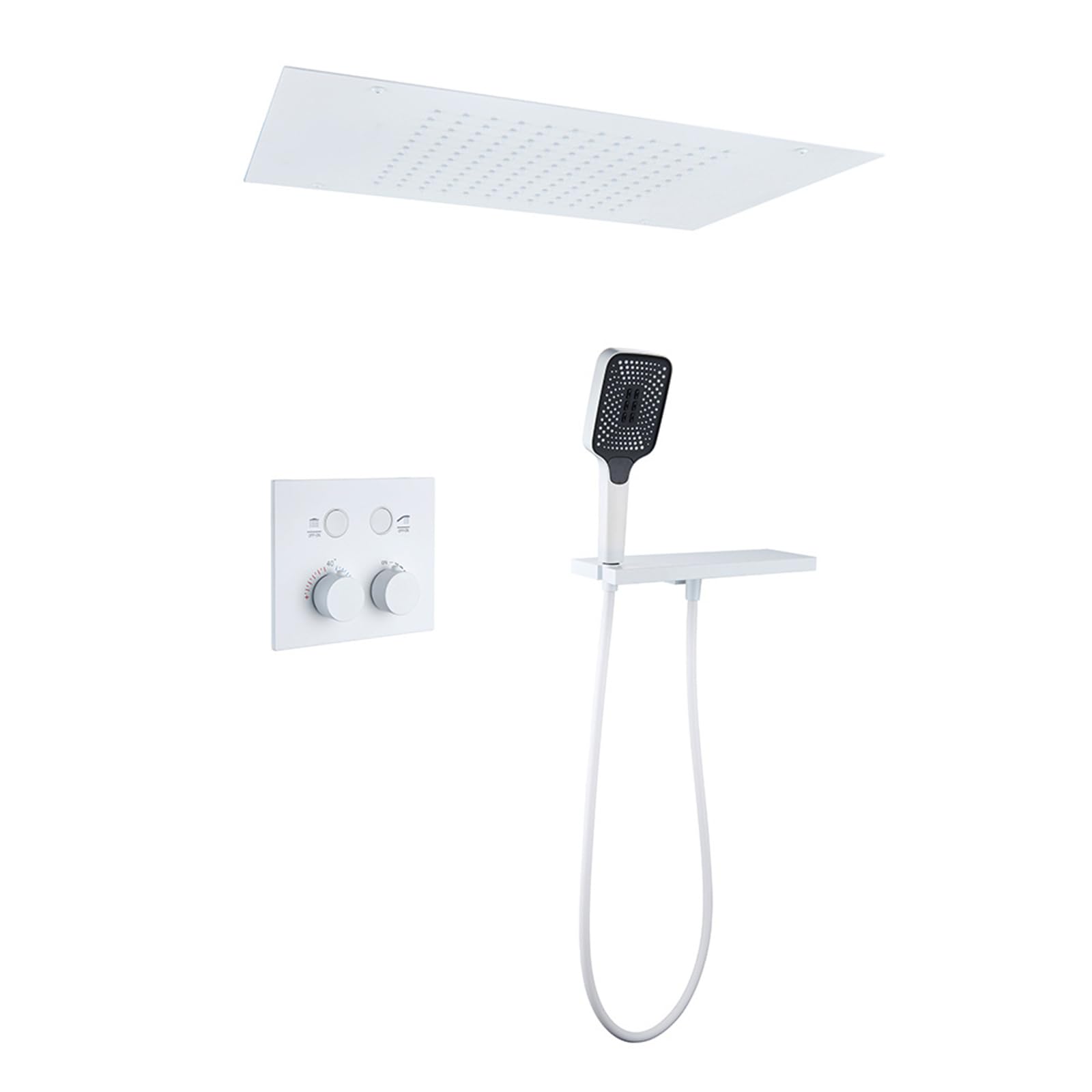 XJTNLB Columna Ducha Termostatica Empotrada Alcachofa de Ducha Empotrada Techo