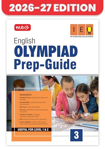 Image of MTG English (IEO) Olympiad Prep Guide Class 3 | Detailed Theory, Exercise with Self Test For Practice | SOF Olympiad Books For Exam 2026-27 (Useful For Level-1 & 2)