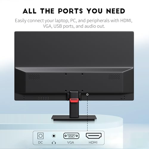 Image of 27 Inch Touchscreen Monitor FHD 1920x1080P IPS Computer Monitor 10-Point Touch Screen PC Display HDMI /VGA /USB Ports, Built-in Speakers, VESA Mountable