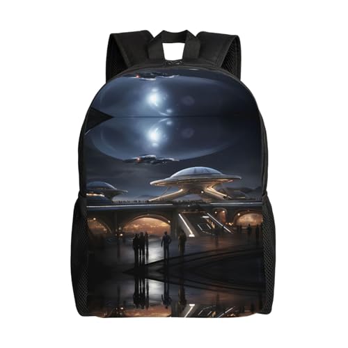 PHAYAH Mochila casual para laptop Cool Future City para homens e mulheres para meninos e meninas, mochila leve