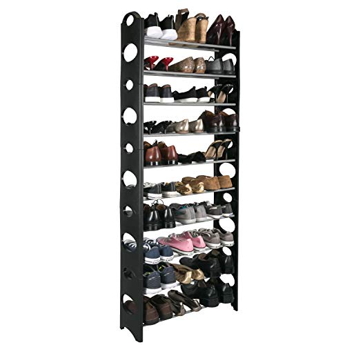 Simplify 30 Pair Stackable Shoe Rack | Dimensions: 25.6