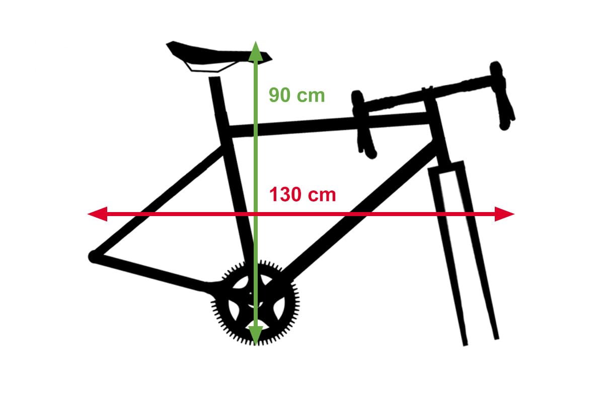 Specjalny wyściełany pokrowiec na rower i rower górski - Wózek podróżny Buds-Sports - zgodny ze standardem SNCF - do podróży rowerem lub górskim - optymalna ochrona - łatwość obsługi