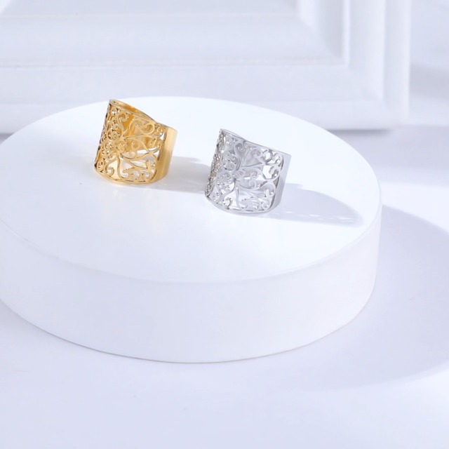 TEAMER Anello A Fiore Vintage In Acciaio Inossidabile – Regolabile, Minimal, Impilabile – Gioiello Donna Regalo San Valentino - 5