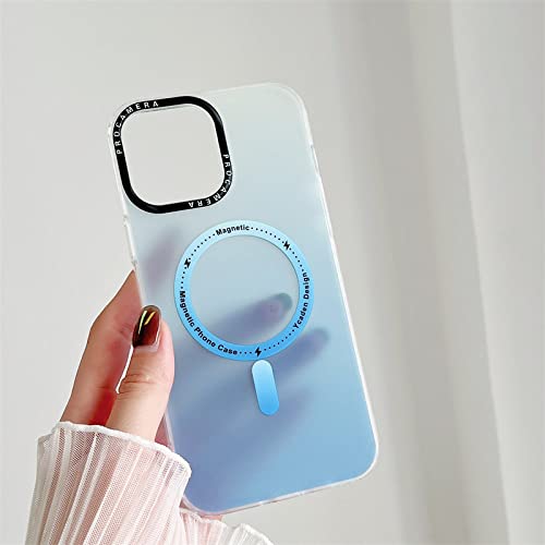 Estuche de carga inalámbrico magnético iPhone 11 Pro parachoques suave azul 6
