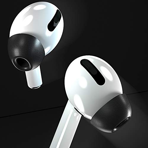 3 Pairs Replacement Ear Tips Compatible with Apple AirPods Pro, Memory Foam in Ear Eartips Accessories Compatible with Airpods Pro/Airpods 3 (L/M/S, Black)