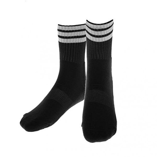 Merishopp Stripe Sports Running Football Soccer Elasticity Short Socks Black | Clothing Shoes & Accessories | Mens Clothing | Socks-image-15