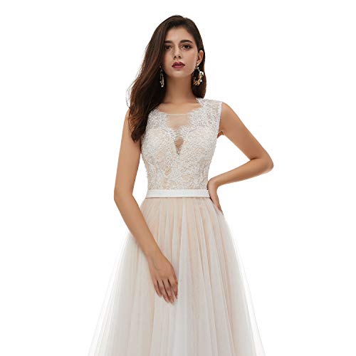 Datangep Spaghetti Chiffon Beach Wedding Dress V Neck A line Bridal Gowns Lace Plus Size Wedding Dress3