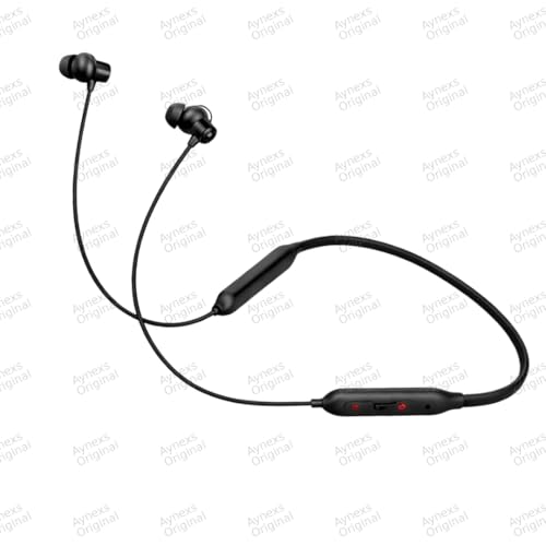 Image of Compatible with OnePlus Z2 ANC Neckband Buds Bluetooth with Modern Design Deep Bass Clear Audio (Black)