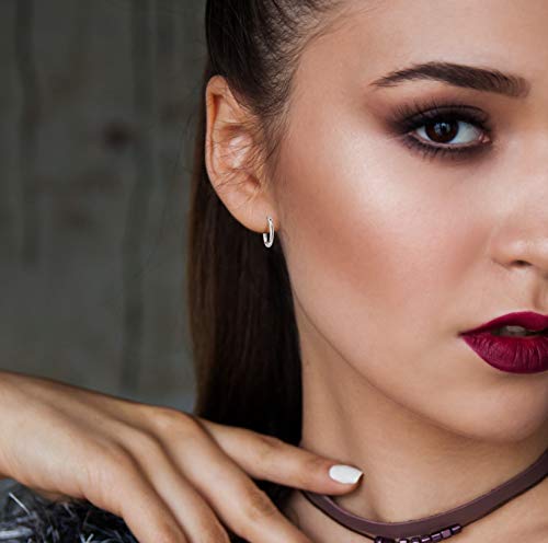 Savlano 925 Sterling silver Round Hoop Earrings for Women & Men Comes in 10MM-25MM4