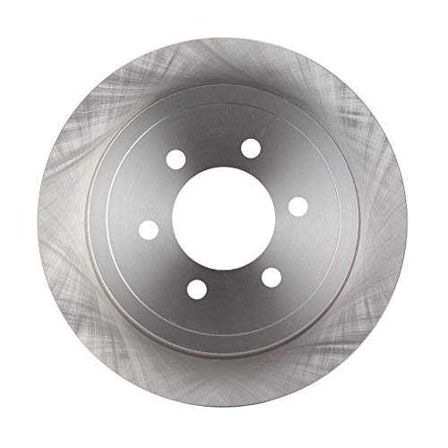 Image of TRQ Rear Brake Pad and Rotor Set Semi Metallic Solid Rotors | For 2004-2011 Ford F-150 2006-2008 Lincoln Mark LT