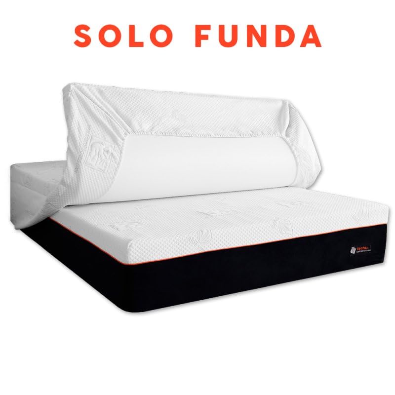Ventadecolchones - Funda para Topper Sobrecolchón Viscoelástico | Apto para 5 cm de Grosor | Medida de 90 x 190 cm | Solo Funda