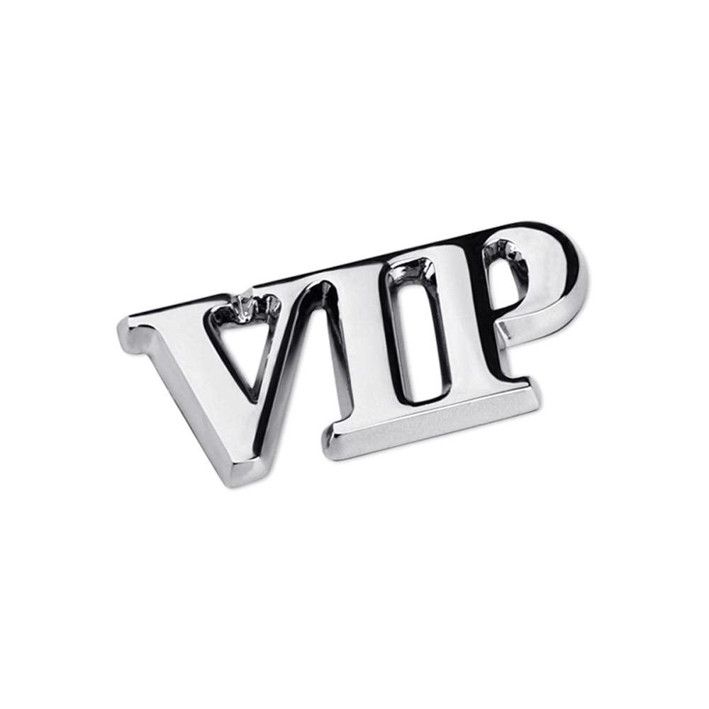 Car Emblem Badge Logo Car Emblems Decorations Car Decals Samochód Metal Vip Samochód Naklejki Vip Car Ogon Etykiety Znak-Standard Samochodu Vip (Srebrny)