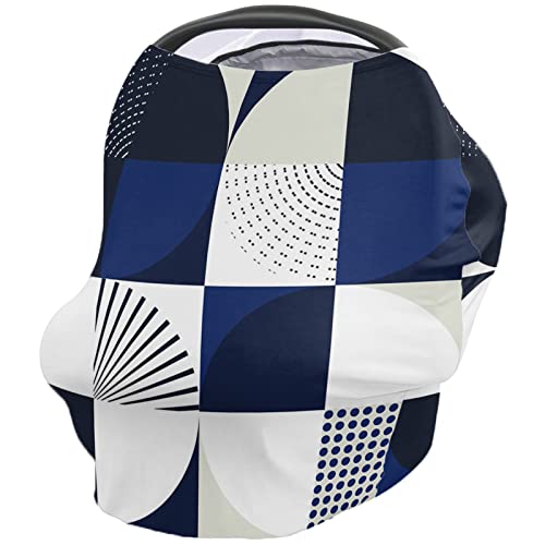 Nursing Cover for Breastfeeding Scarf, Colors Middle Ages Blue Theme Baby Car Covers Super Soft Multi Use for Canopy Shopping Cart Cover Blanket Stroller Cover