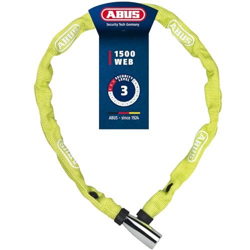 Lucchetto per biciclette economiche: 1500/60 Web - lunghezza 60 cm, peso 230 g, colore giallo/verde, 2 chiavi incluse