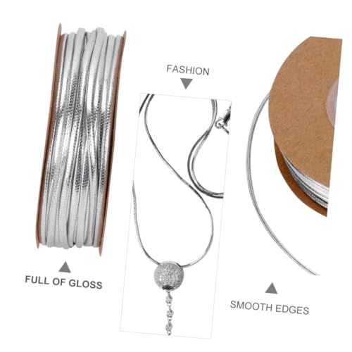 Cordon en cuir argenté 2mm GARVALON de 15m pour bijoux DIY - 8