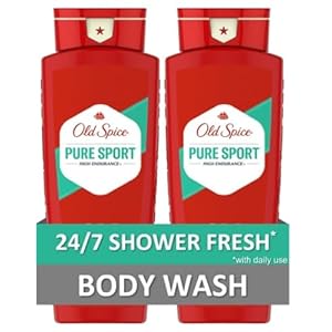 Old Spice Refreshing Body Wash for Men, High Endurance, 3X Defense, 24/7 Shower Fresh with Long Lasting Scent, Pure Sport Scent, 24 oz (Pack of 2)