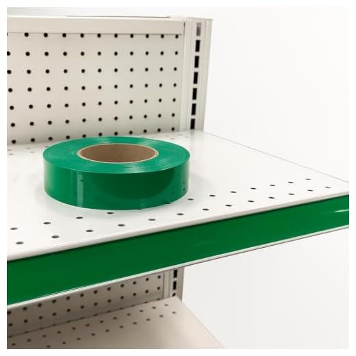 STORE FIXTURES DIRECT Decorative Gondola Shelf Vinyl Insert, Ticket Channel Accent Strip 130' x 1.25", Green