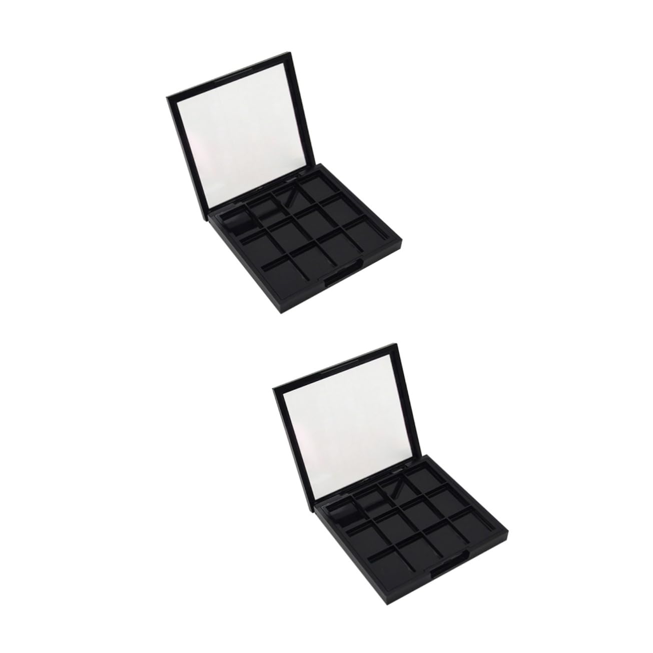 OSOLADY 2 Pcs 12 12 Grids Empty Eyeshadow Palette Makeup Storage Box for Women Girls Beginners