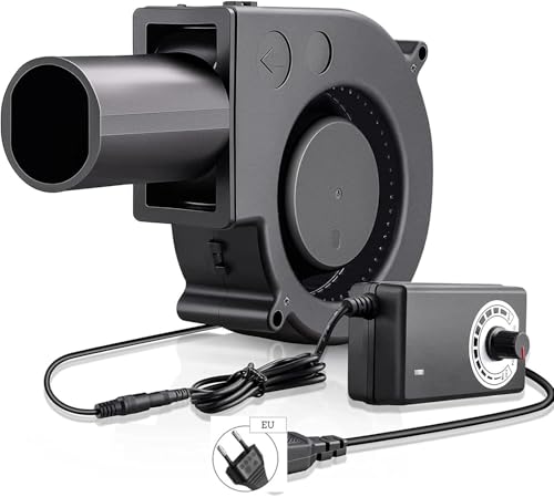 Image of XOYO Blower fan 12v with Speed Controller Adapter | DC 12V - 0.60A Brushless Blower Kit | Dual Ball Bearing Smooth running | DIY Cooling Ventilation Exhaust Projects