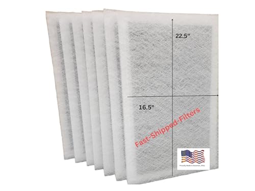 Fast-Shipped-Filters 7 Pack 18x25 Replacement Filter Pads Designed to Fit with Dynamo ECOairFlow Air Cleaner Refill White