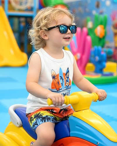 Image of NZRVAWS Toddler Baby Boy Summer Clothes 2Pcs Shorts Set Sleeveless Tank Tops Hawaiian T-Shirt Cute Boys Clothing Set