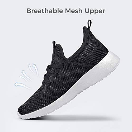 Image of Flysocks Slip On Sneakers for Women-Memory Foam Lightweight and Comfortable Walking Shoes Suitable for Leisure Travel and Work Black Mix 6.5