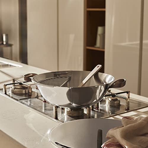 Wok Alessi acero aleado con tapa 18.1 in miniatura 5