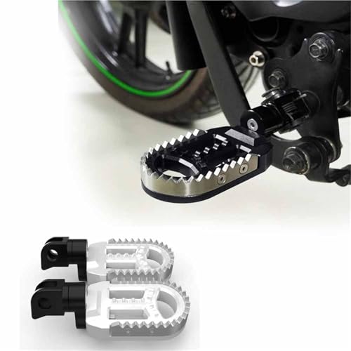 Motorrad Fußstütze Motorrad-Fußrasten Für Aprilia Dorsoduro 900 (2017, 2018, 2019, 2020, 2021, 2022, 2023) Vordere Fußrasten(Silver)