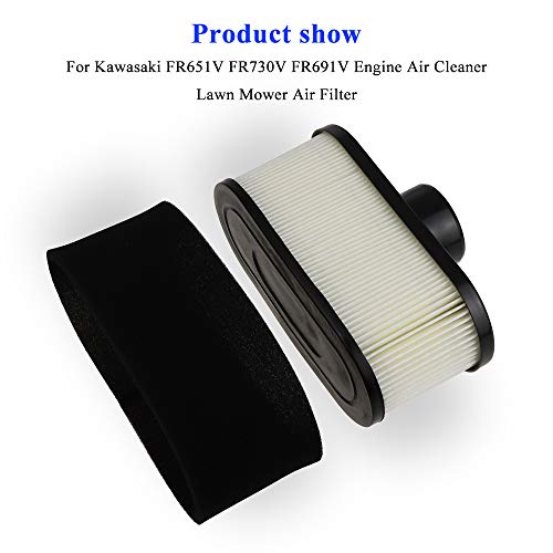 Ferilter 11013-0752 Air Filter for Kawasaki FR730V FR691V FR651V 22hp 23hp 24hp Engine 11013-7049 Air Filter for Husqvarna Cub Cadet Toro Zero Turn Lawn Mower Tractor– 2 Pack