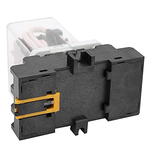 Relé JQX-38F 24V con base de 12V CC para control industrial 4