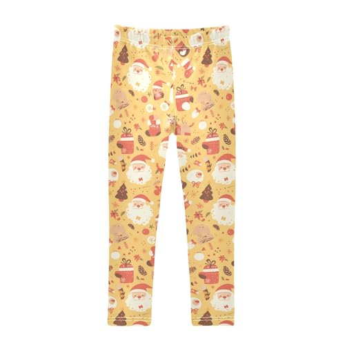 KLL Ho Ho Ho Pattern Funny Christmas Little Girls Athletic Leggings Comfortable High Waisted Workout Pants Gym