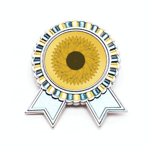 Broche tournesol jaune fleur métal accessoire veste femme taille M
