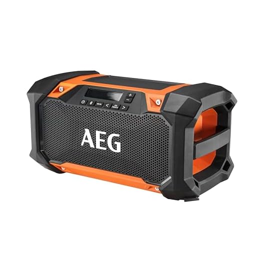 AEG - Radio 18 V, Bluetooth-Verbindung, Reichweite bis zu 30 m, 30 W, USB-Buchse, AM/FM-Band, LCD-Display (ohne Batt. und Ladegerät). - BRSP18-0