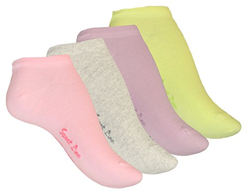 VCA Lot de 8 paires de socquettes SPORT LINE - coton peigné - femme - quatre couleurs (39/42, Multicolore)