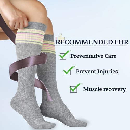 Image of 15-20 mmHg Cotton Compression Socks for Women & Men