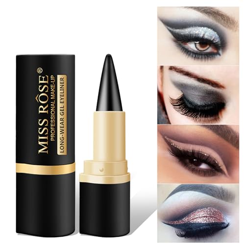 2PCS Black Eyeshadow Pencil Set, Highly Pigmented Long Lasting Smudge-proof Smoky Cream Eyeshadow Pen for Women (#2PCS) - Image 2